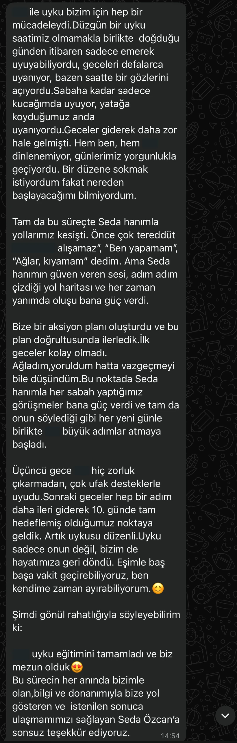 Mezuniyet Hikâyesi 23 gerçek WhatsApp mesajı