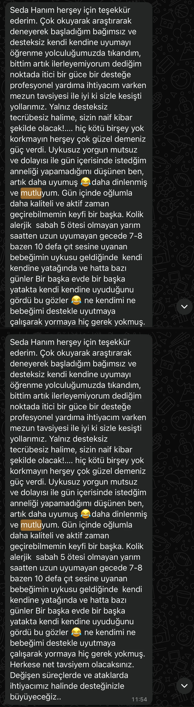 Mezuniyet Hikâyesi 26 gerçek WhatsApp mesajı