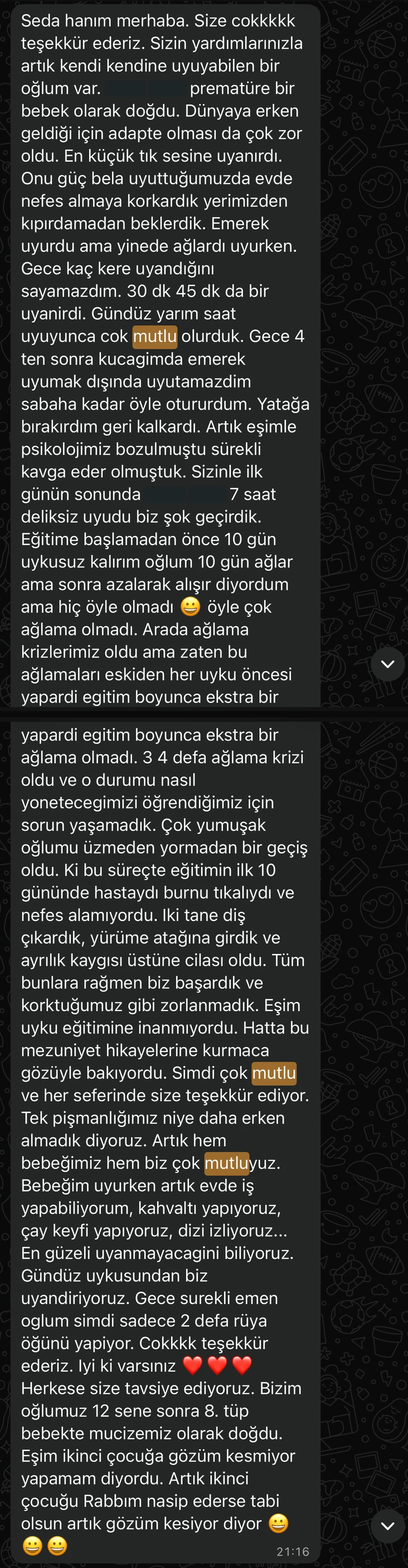 Mezuniyet Hikâyesi 1 gerçek WhatsApp mesajı